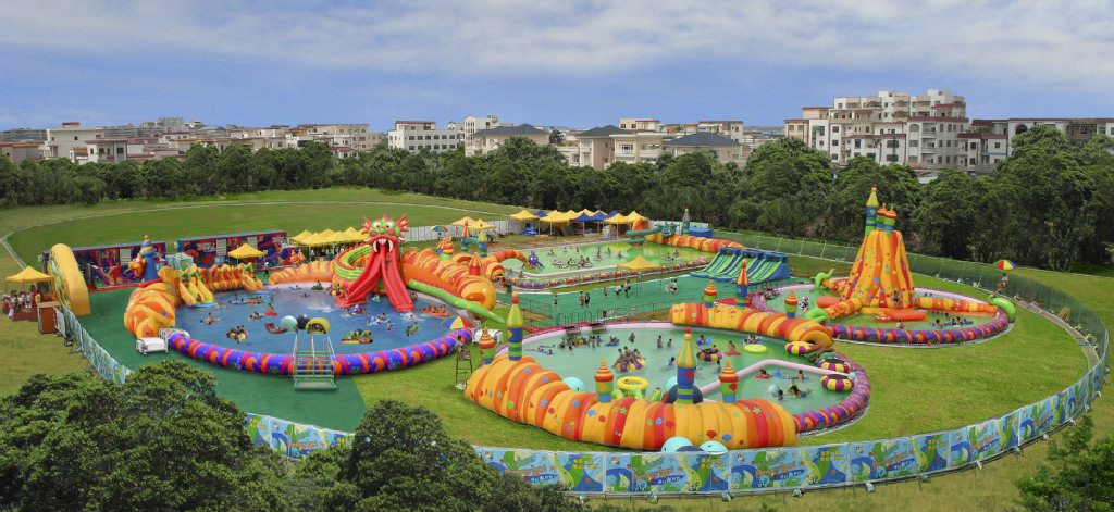 【大型充气水池 充气滑梯 水上总乐园 组合游艺