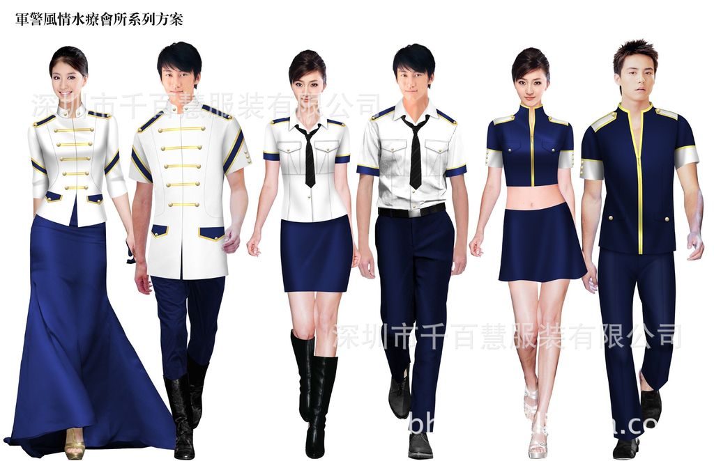 西部牛仔风格制服,军警风格制服,特色酒店酒吧会所夜总会制服