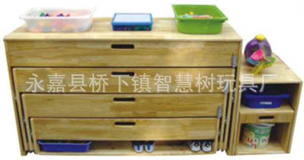 【厂家直销单人床双人床幼儿园木床上下铺床护