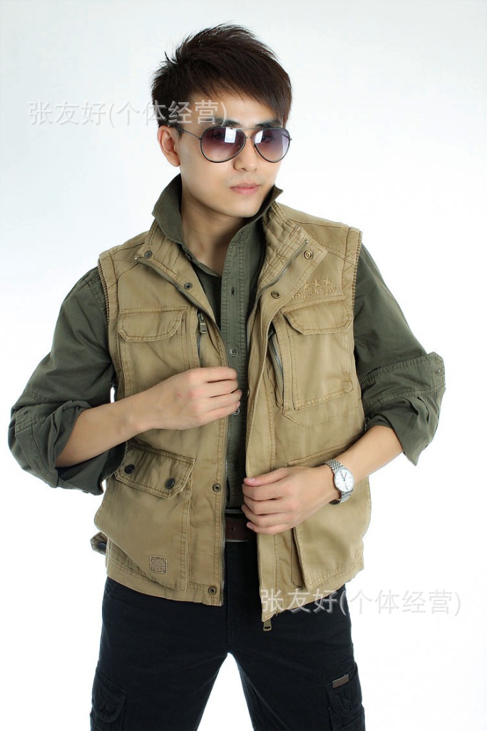 【jeep/吉普 秋季新款<em>男马甲</em>休闲马夹 多口袋工