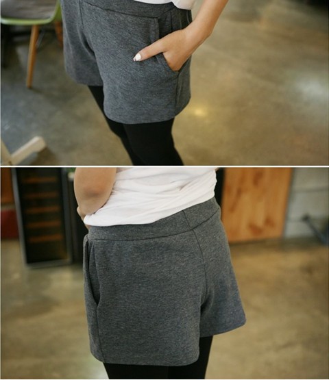 【秋冬新品韩国原单<em>女短裤裙</em> 羊毛绒加厚假两