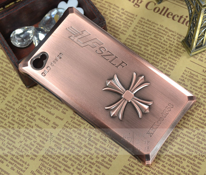【新款古铜色铝合金 iphone4\/4S手机保护套 金