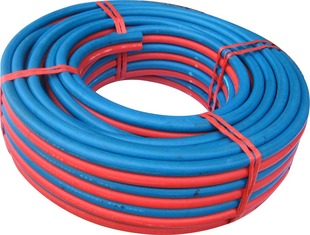 编织胶管-氧气、乙炔并联胶管--国胜胶管 连通