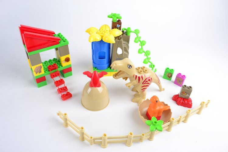 国安玩具 仙邦宝贝 恐龙世界 场景游戏积木 益智