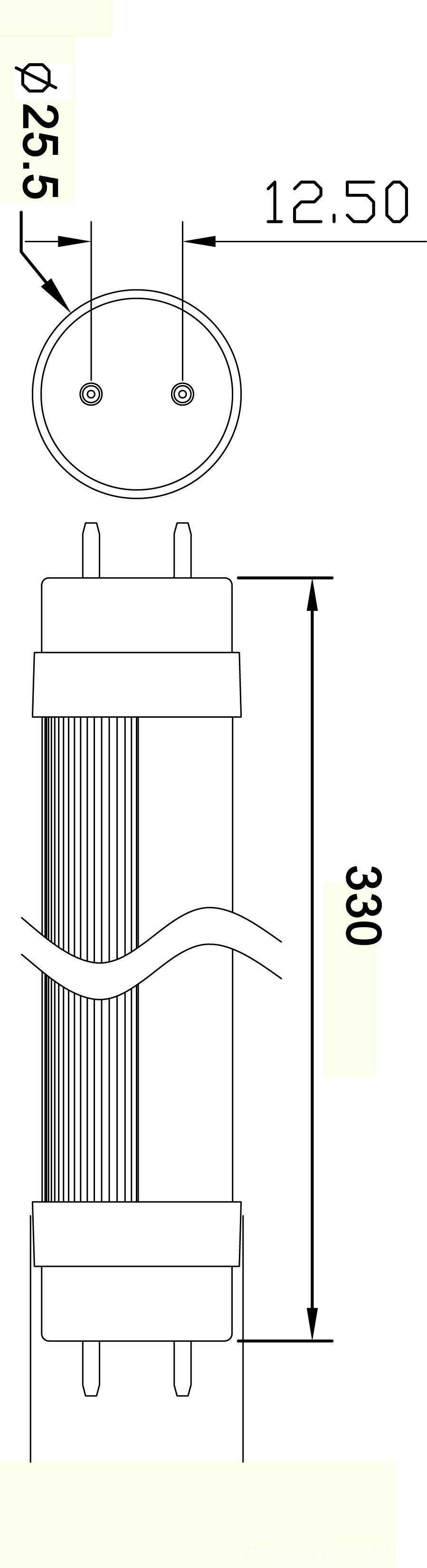 330mm led 灯管 fluorescent bulbs