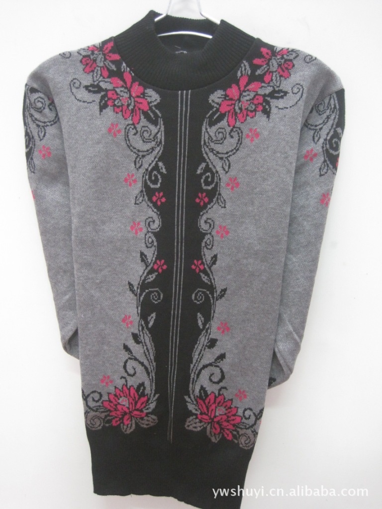 花儿多多针织毛衫女式提花<em>毛衣</em>供应<em>批发</em> - <em>阿里</em>