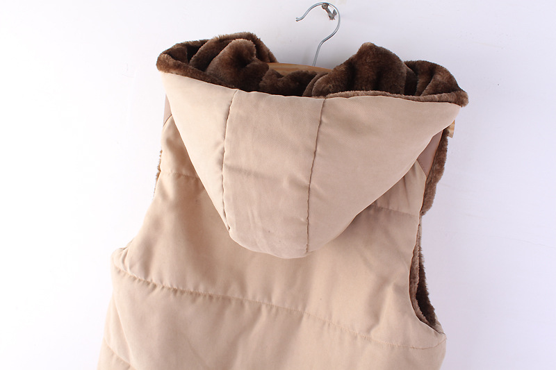 【<em>女式</em>连帽<em>马甲</em> 秋冬款毛内胆加厚<em>马甲</em> <em>马夹</em> 棉