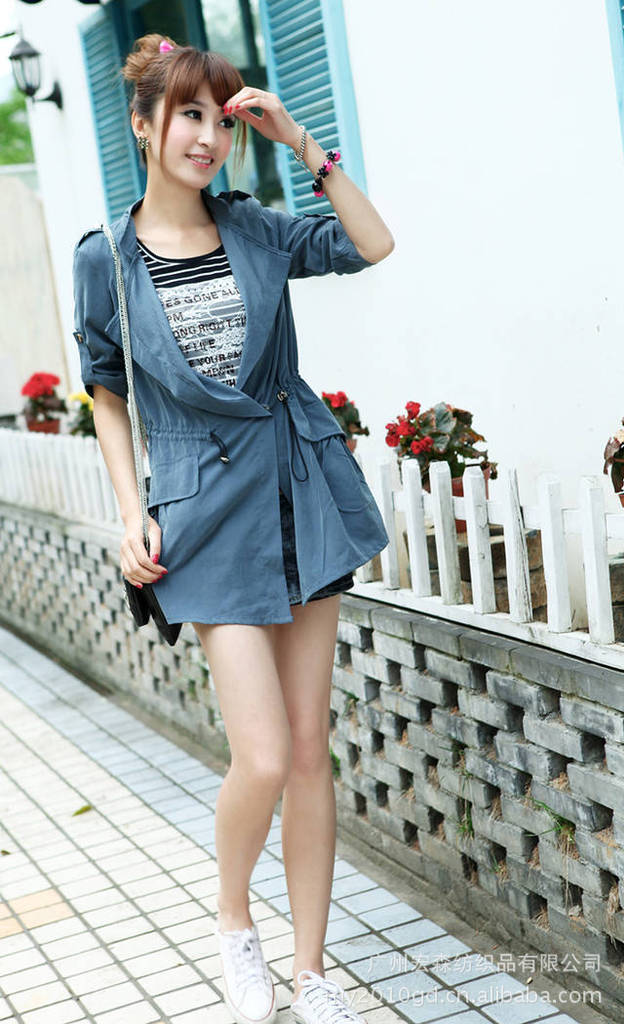 【123#春亚纺磨毛<em>高密</em>风衣外套<em>靓女</em>柬身衬衣