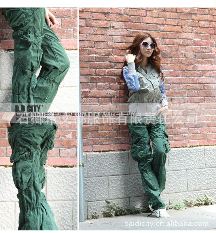 新款<em>女士</em>工装裤女裤<em>街舞</em>裤休闲裤长裤情侣裤多