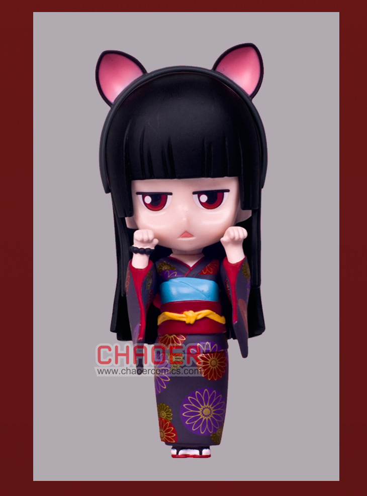 潮儿新品 正版<em>地狱少女</em>Q版换脸<em>手办</em>模型 和服