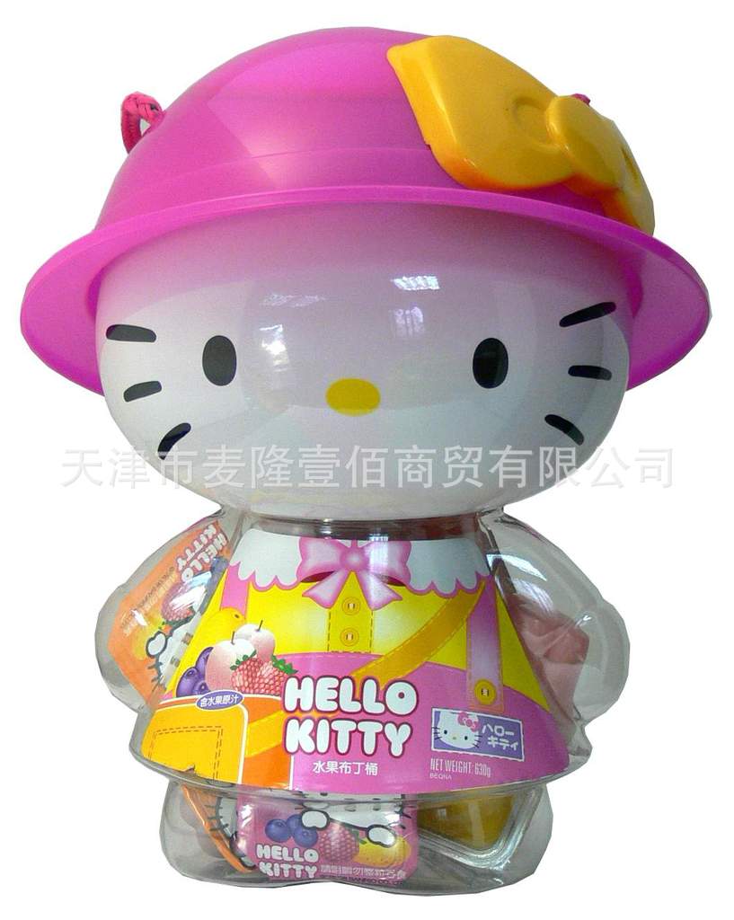 【进口食品批发\/台湾原产\/Hello Kitty水果布丁桶