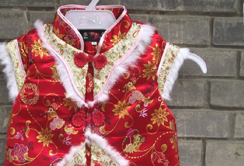 【女童棉<em>马甲</em> <em>兔毛马甲</em> 女童周岁礼服 演出服舞