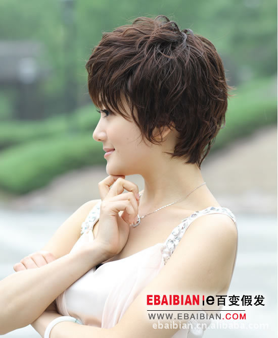 【女士假发 <em>中年</em>假发 中老年假发<em>短发女中年</em>假
