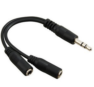 【3.5 公转2孔 耳机 分频线 1分2音频线 一分二