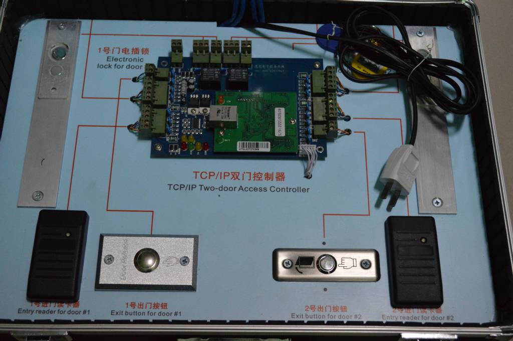 门禁控制板演示箱门禁控制器接线扩展板连锁接读头多功能演示模拟