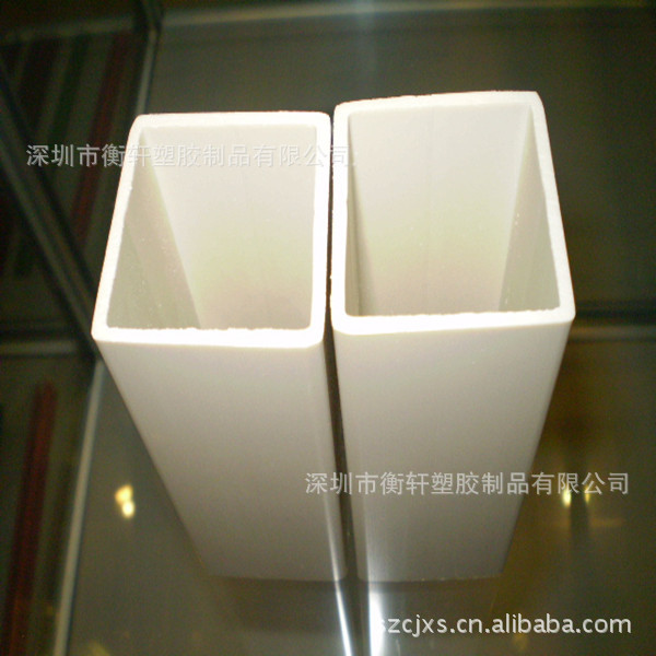 【供应全新PVC挤出塑料方通,ABS方管,规格齐