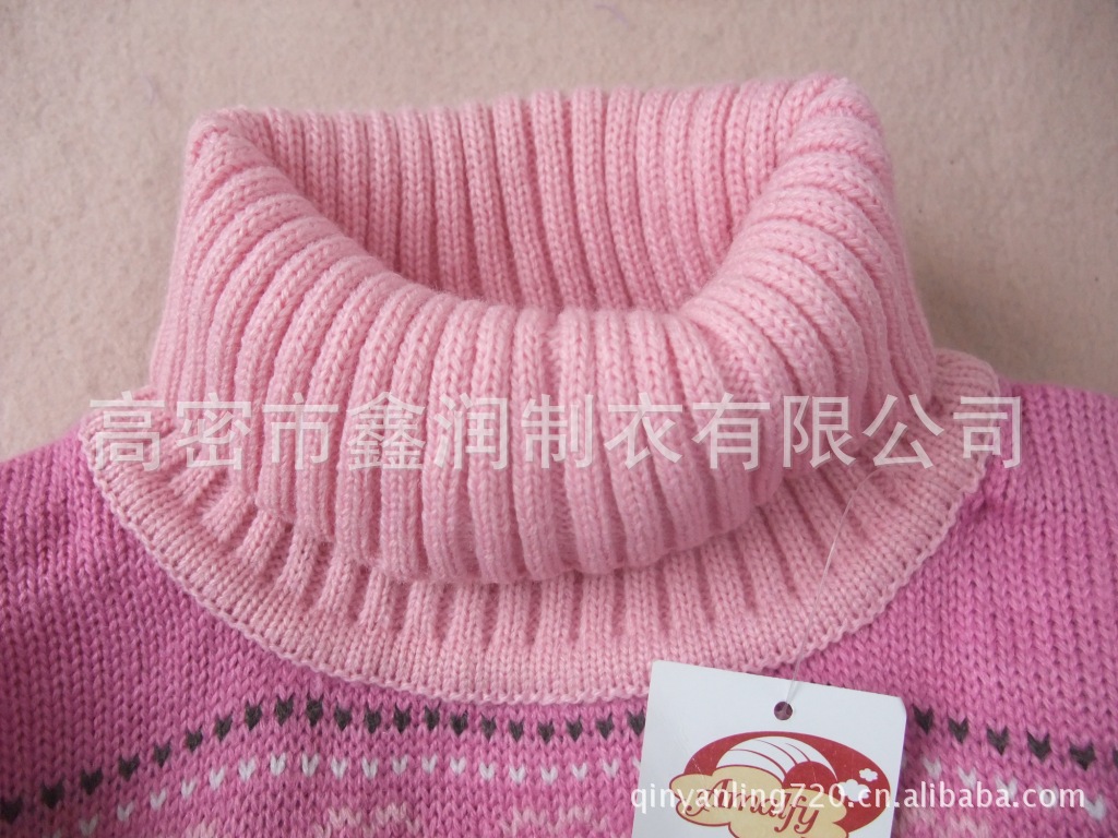外贸原单批发意大利<em>品牌女童</em>高领毛衣2款式淑