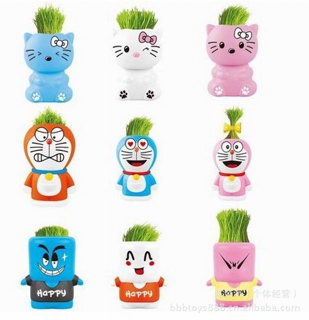 其他益智玩具-新奇特DIY青草<em>种植</em> <em>会长头发</em>的