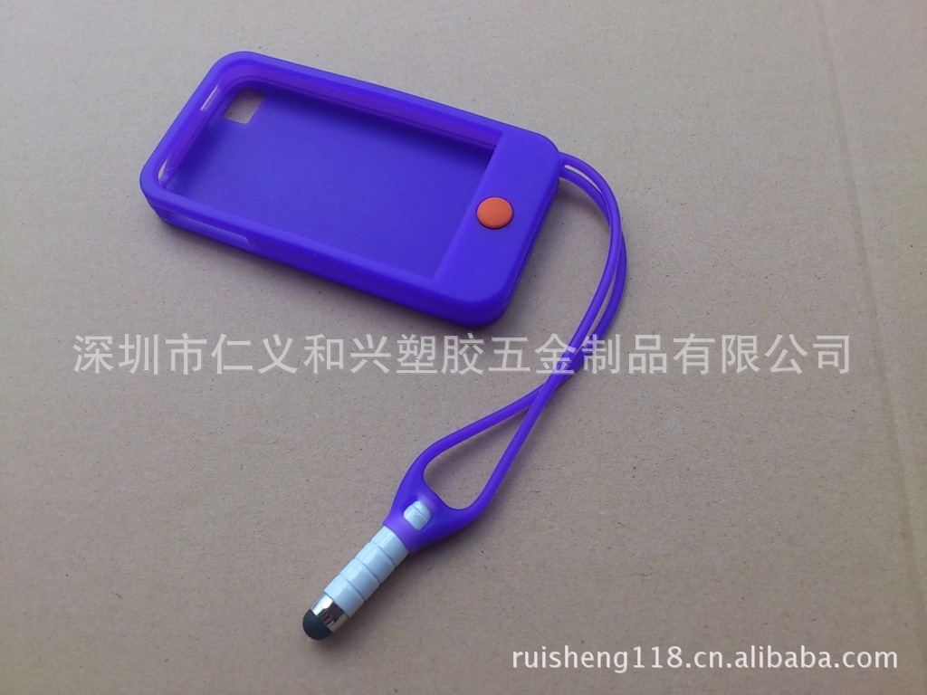 【厂家生产直销硅胶三星手机保护壳 挂线电容
