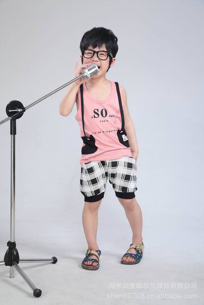 【夏季新款热卖童装 韩版 <em>男童</em>女童休闲彩棉针