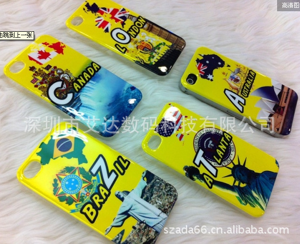 苹果4S国旗硬壳