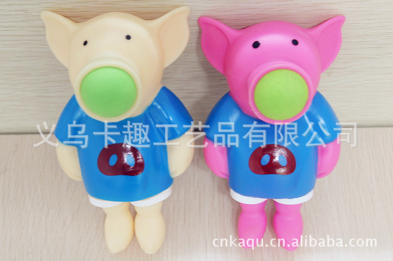 【新品吐球娃娃粉猪吐球玩具6米之远的吉图片幼狗炮手图片