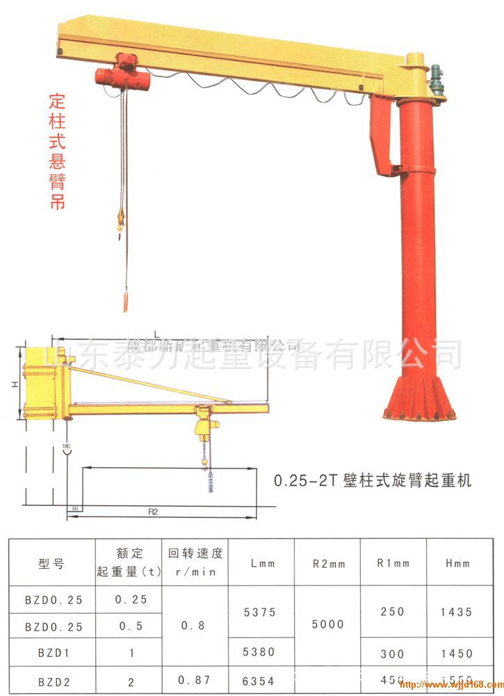 可电动旋转式悬臂吊0.5吨-10吨