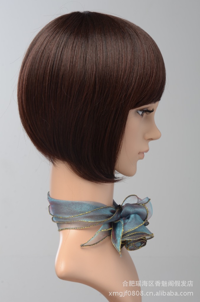 假发 女生 短发 蓬松BOBO头短<em>直发发型</em>时尚波