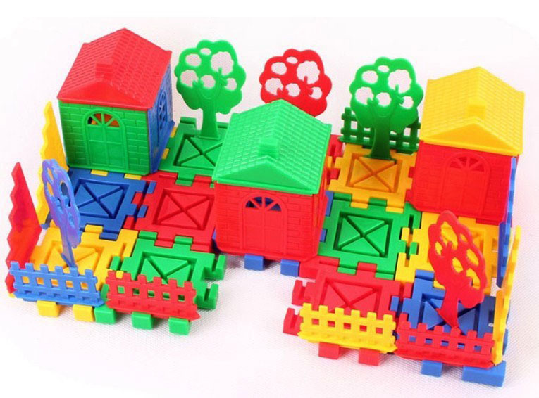 W760 儿童益智房子 精品塑料玩具积木 拼插房