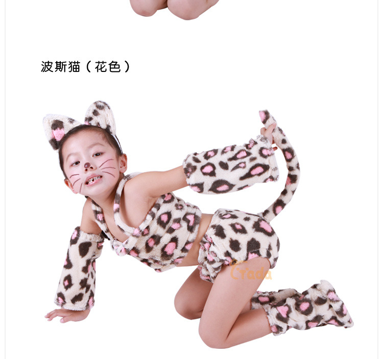 【幼儿园 儿童舞蹈演出 动物表演 波斯猫 白色 