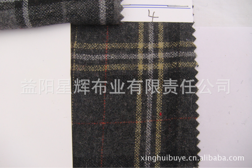 粗纺色织羊毛格子布毛呢面料童装女装抱枕靠枕服装面料,YK25
