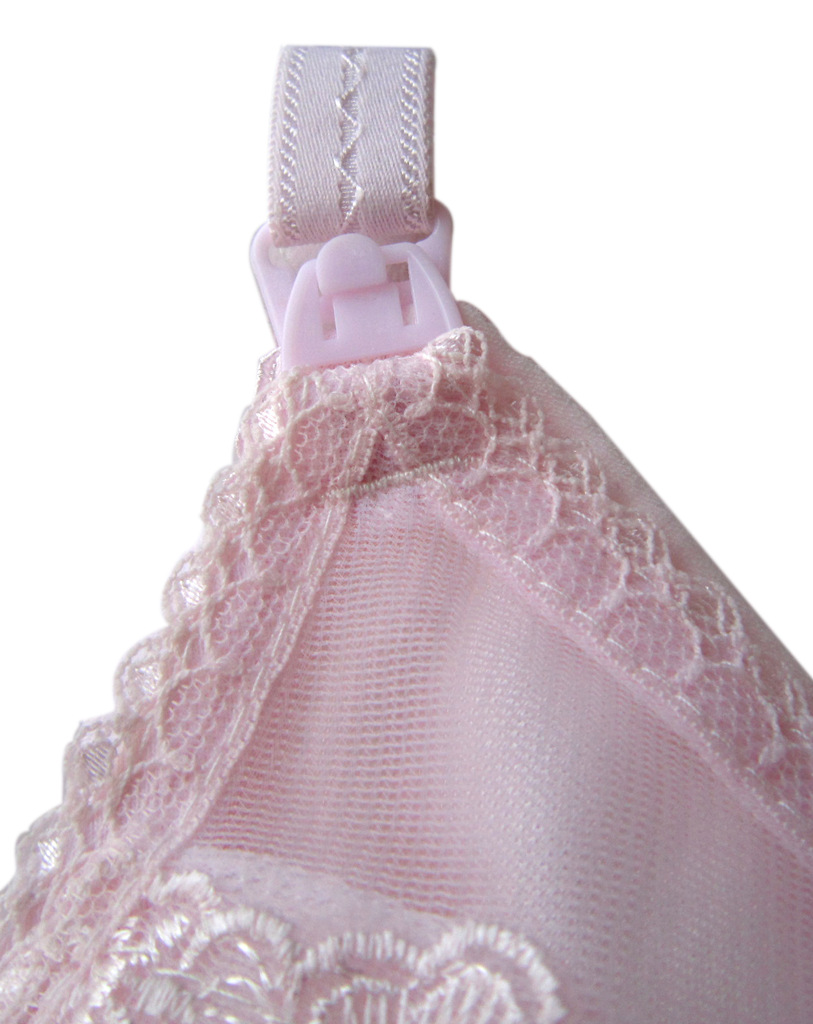 【孕妇装<em>哺乳期</em>内衣<em>胸罩</em> 上开扣式纯棉蕾丝绣