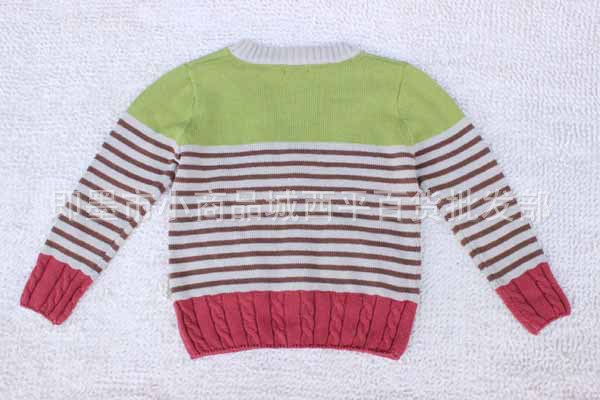 【9.19】外贸童装韩国小熊新款<em>儿童</em>条纹v领毛