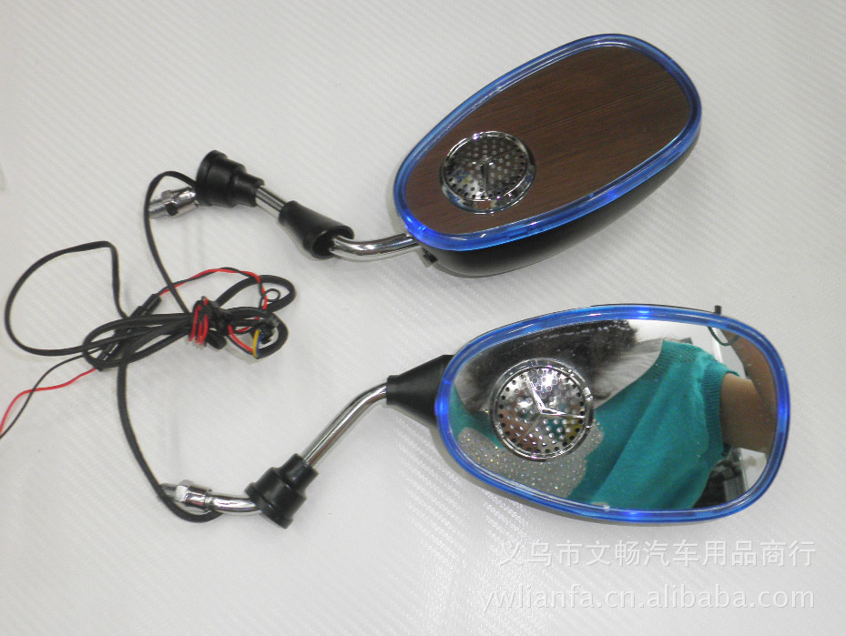 【带MP3插卡USB功能音响电动车反光镜摩托