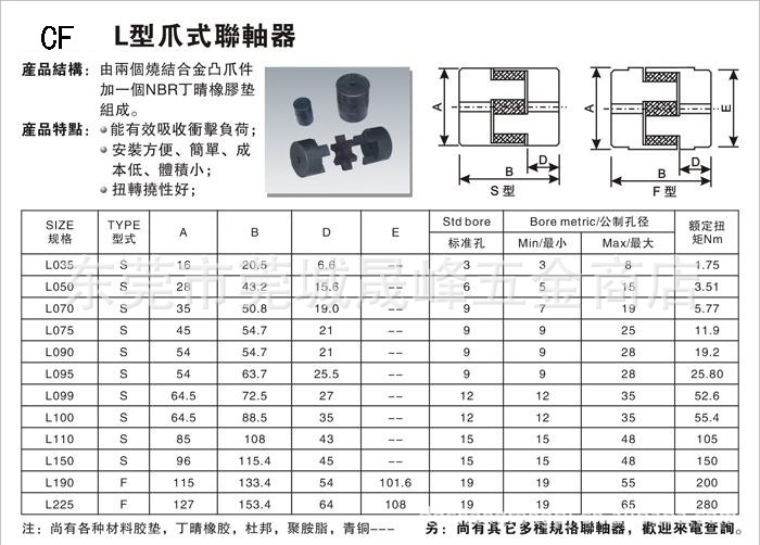 晟峰l型爪式联轴器,三爪联轴器,l型橡胶联轴器,梅花联轴器