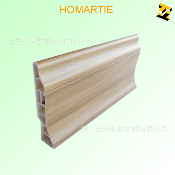 木纹塑料覆膜踢脚线价格及生产厂家[海宁浩天