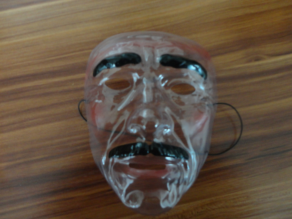 【新款PVC面具、情侣面具、透明面具、塑料