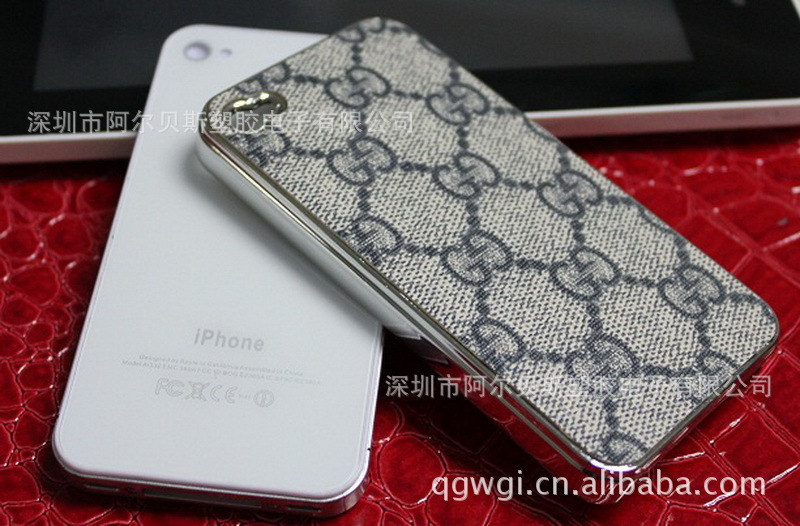 古奇贴皮苹果手机保护套 CUCCI电镀手机壳 ip