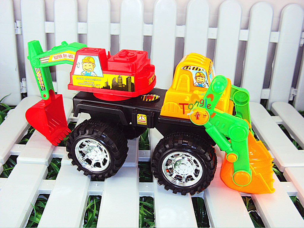 玩具批发供应小额惯性玩具车29CM动力铲车勾