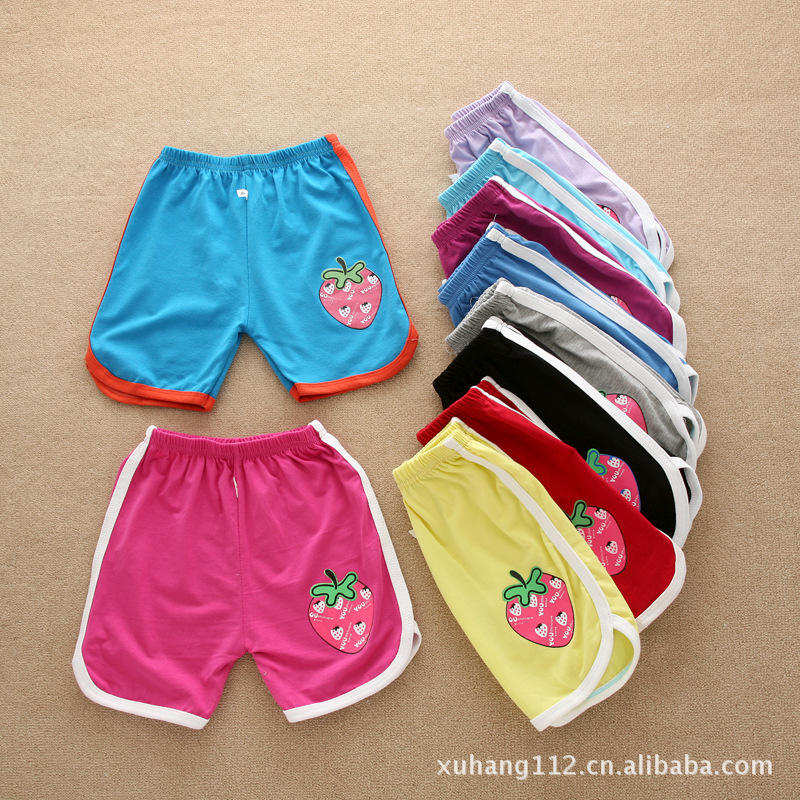 【夏季小童装<em>短裤</em> <em>儿童</em>草莓短裤男 <em>运动短裤</em> 可