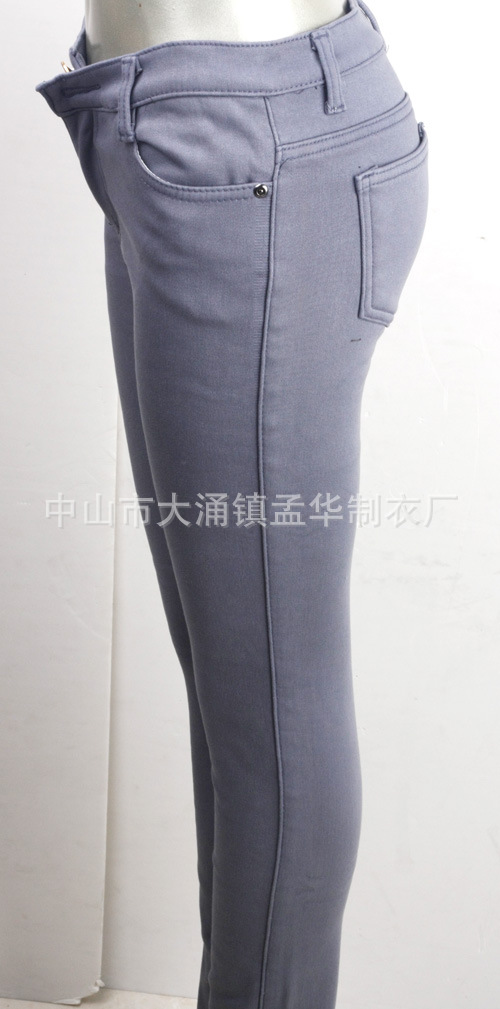 冬女式韩版糖果彩色裤加绒加厚弹力修身保暖铅