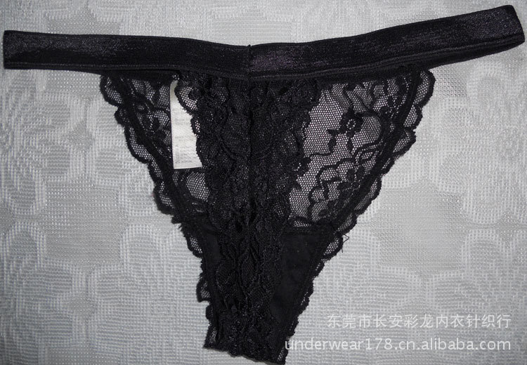 黑色性感热卖<em>内裤</em>丁字裤<em>美女内裤</em>东莞内裤外贸