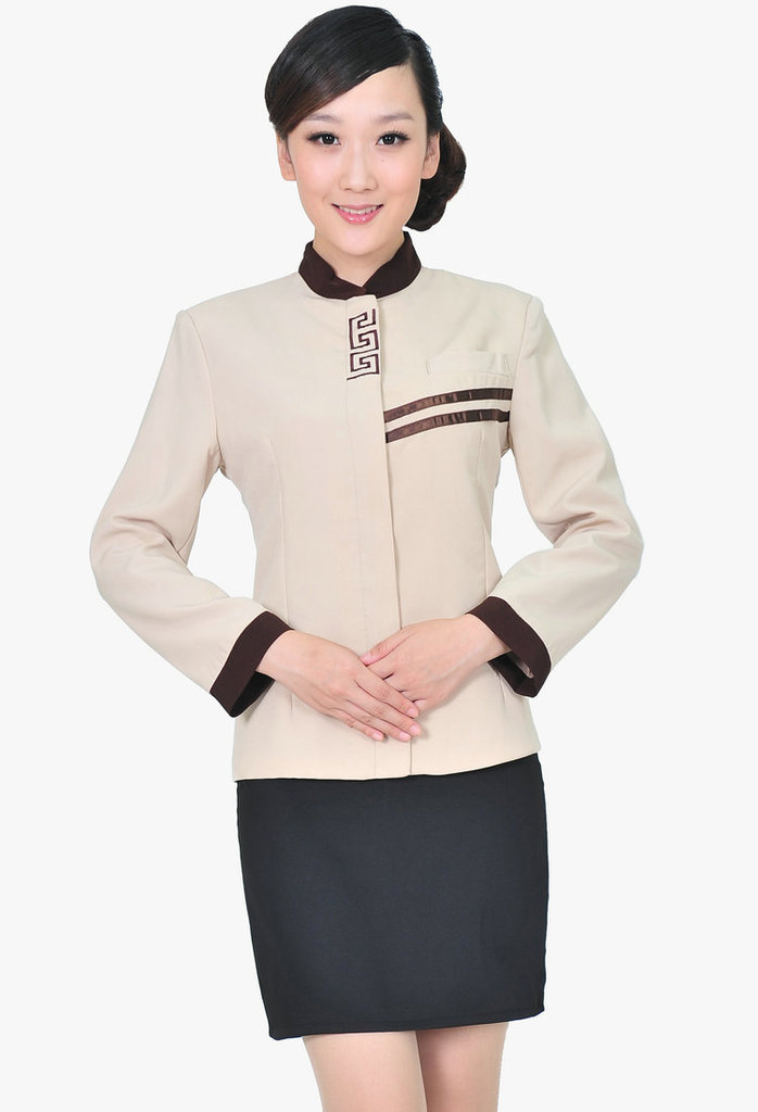 保洁服装长袖秋冬装女 酒店客房服务员工作服