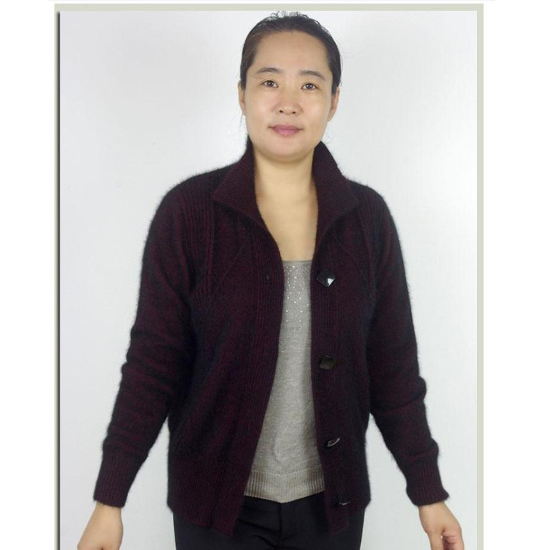 长毛<em>貂绒毛衣</em> 貂绒 <em>开衫</em>外套极品貂绒胖妈妈加