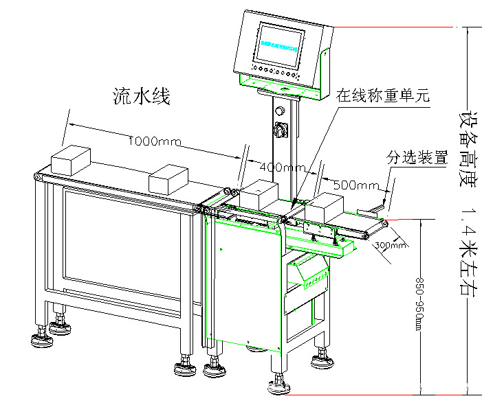 在线自动检重仪 CAD图