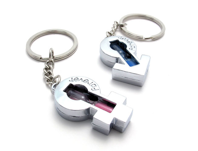 <em>日韩</em>流行 饰品<em>男女</em>符号情侣沙漏钥匙扣 流行包