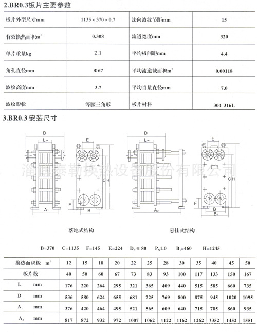 【山东淄博板式换热器厂专业生产各种型号的板