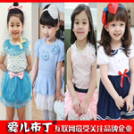 特价 2012夏季新款 韩版女童t恤/童裙批发 爱儿布丁