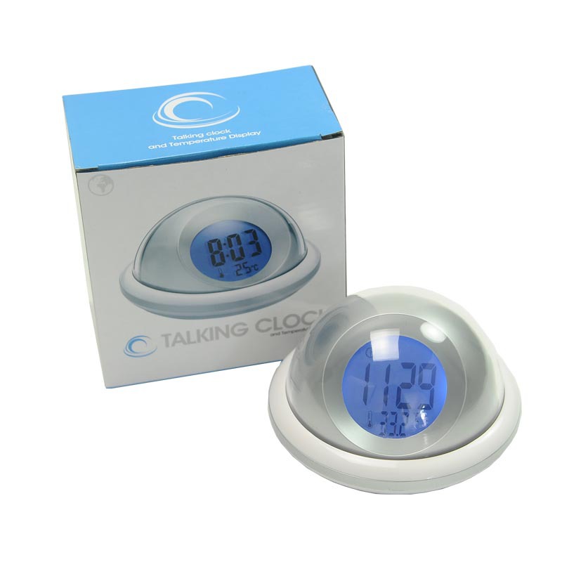 【飞碟语音整点报时闹钟\/温度计闹钟 创意UFO