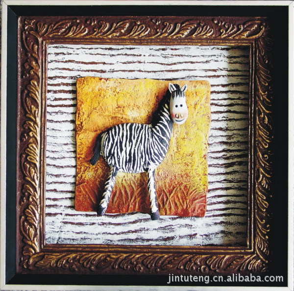 【图腾美画立体油画手绘家居装修饰品纯手工画